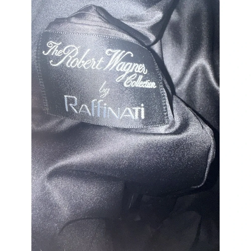2pc Raffinati ROBERT WAGNER Black Tuxedo SATIN LAPEL Prom Formal Tux Suit 41S
